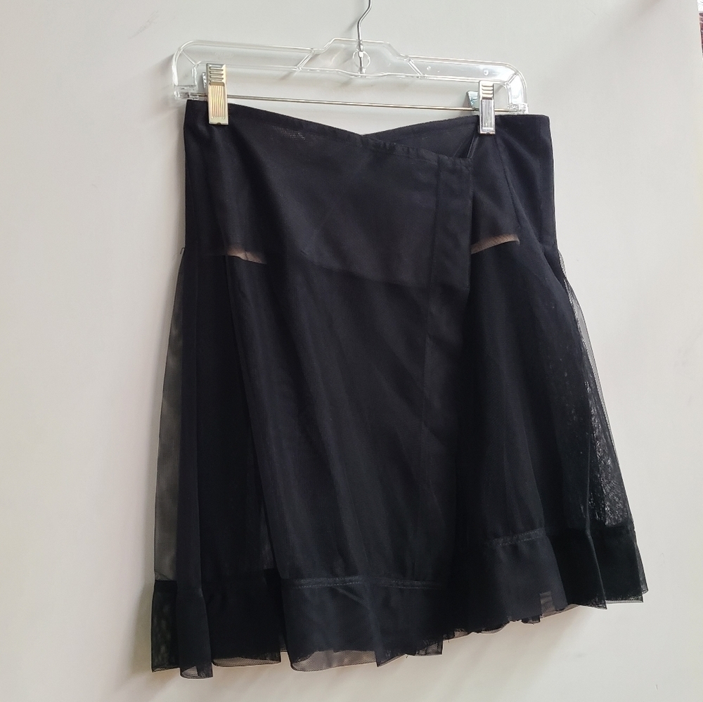 BCBG Runway Pleated Sheer Skirt